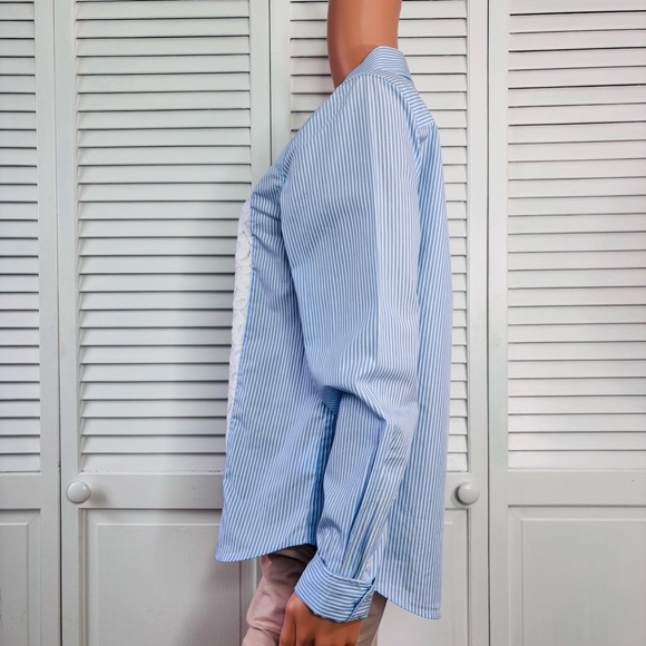 DRAPER JAMES Lucy Embellished Lace Button Down Shirt Size 8 - Picture 4 of 9